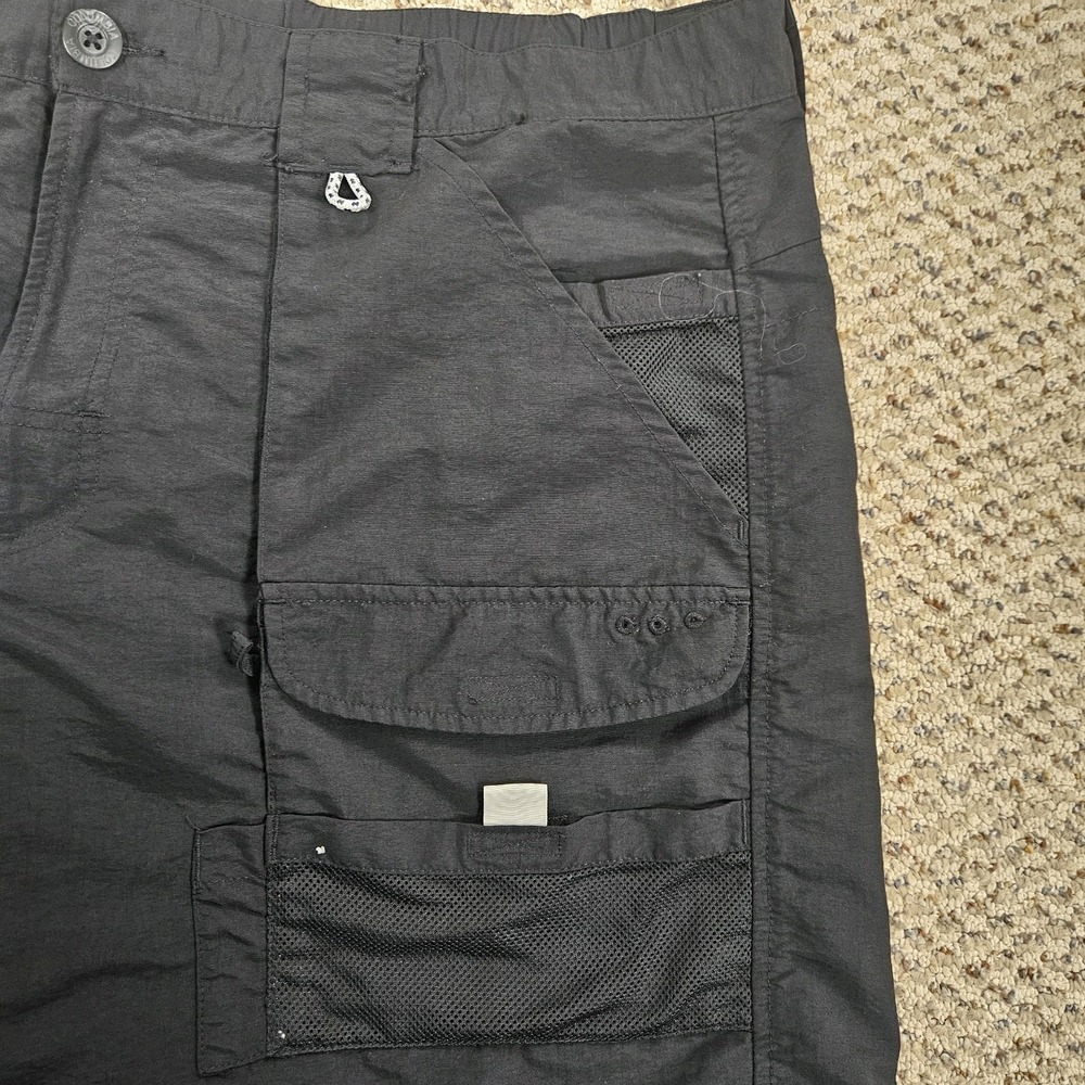Columbia PFG Cargo‎ Fishing Hiking Black Shorts Men's 38x10 Omni-Shade - Picture 3 of 7